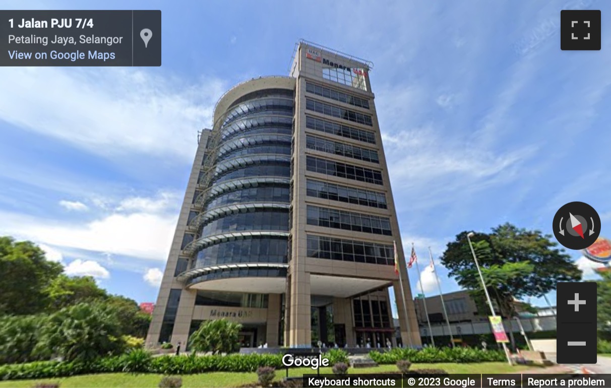 Street View image of Menara UAC (L8&9), No. 12, Jalan PJU 7/5, Mutiara Damansara, Selangor, Petaling Jaya