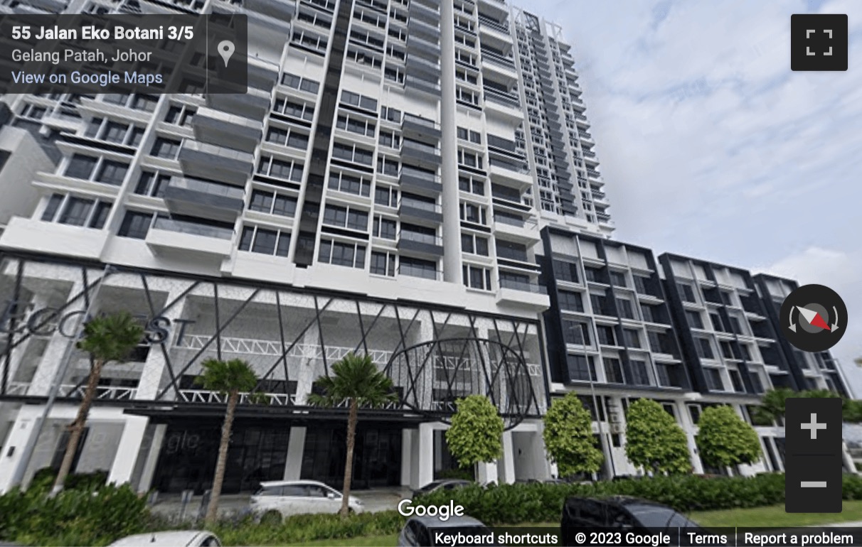 Street View image of Residensi Eko Jalan Eko Botani 3/5, Taman Eko Botani, 79100 Nusajaya, Johor