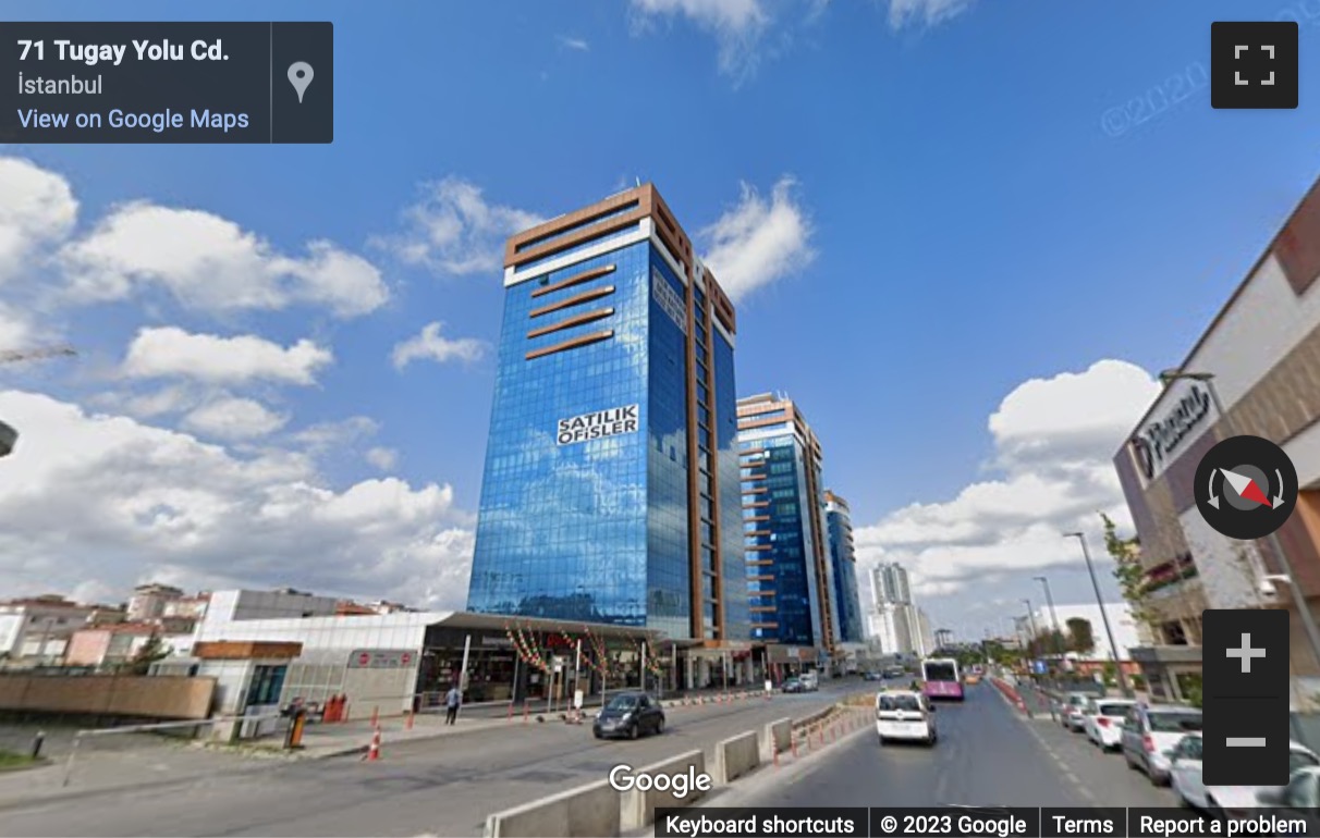 Street View image of Cevizli Mah. Tugay Yolu Cad. No: 20 Kat: 9, Ofisim Istanbul Plaza, A Blok, Maltepe