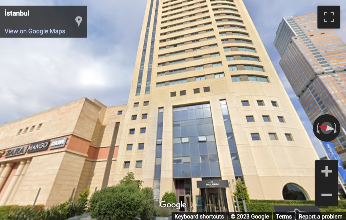 Street View image of Halk Caddesi No: 8/A, Kat 2 & 3, Palladium Ofis ve Residence BinasÄ±, Istanbul