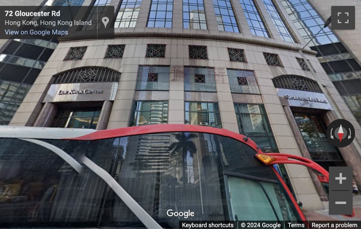 Street View image of 6/F. Luk Kwok Centre, 72 Gloucester Road Wanchai, Hong Kong