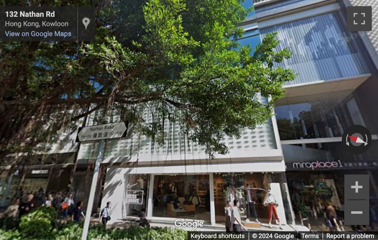 Street View image of Unit 2214, 22/F, Miramar Tower, 132 Nathan Road, Tsim Sha Tsui, Hong Kong