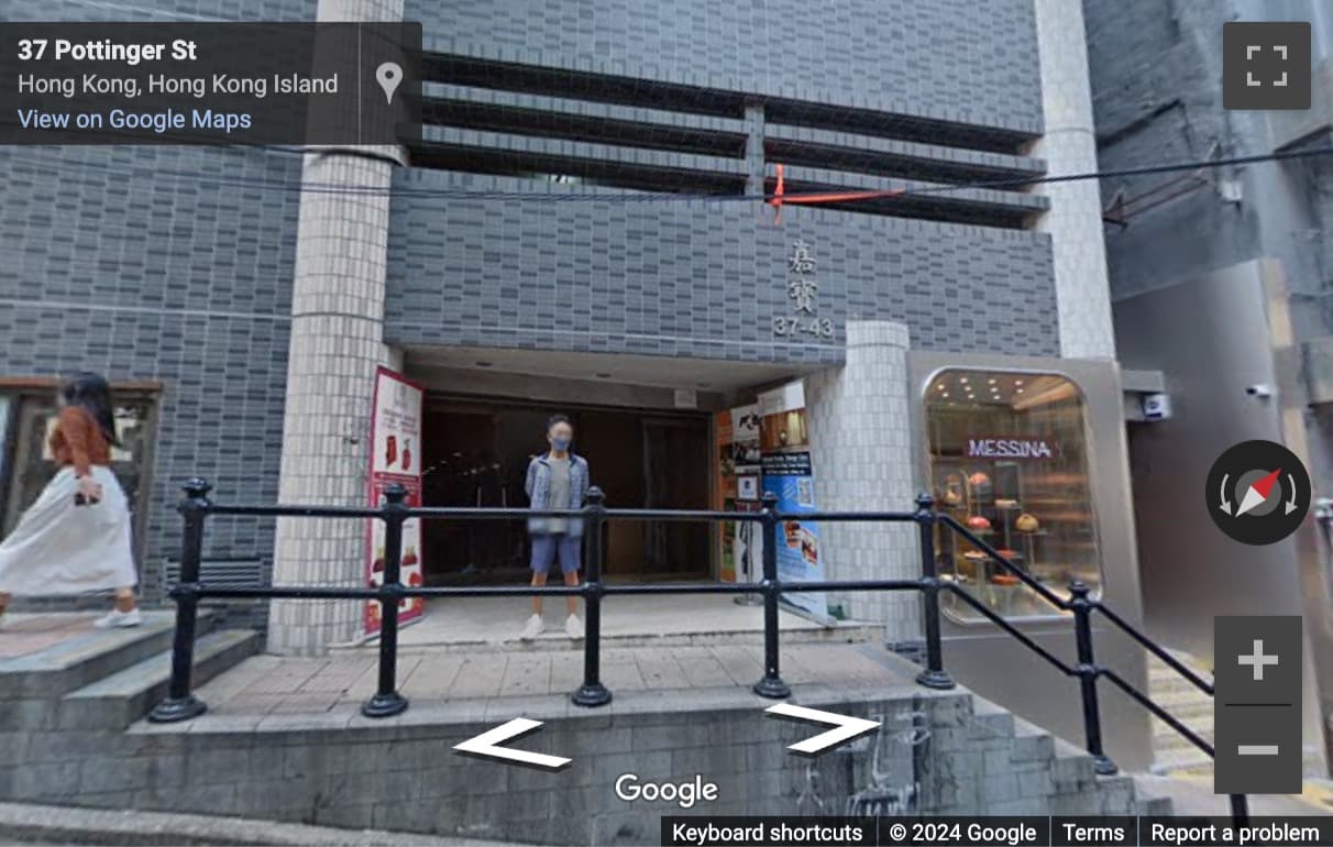 Street View image of 1601-1602 Car Po Commercial Building, 18-20 Lyndhurst Terrace, Central, Hong Kong