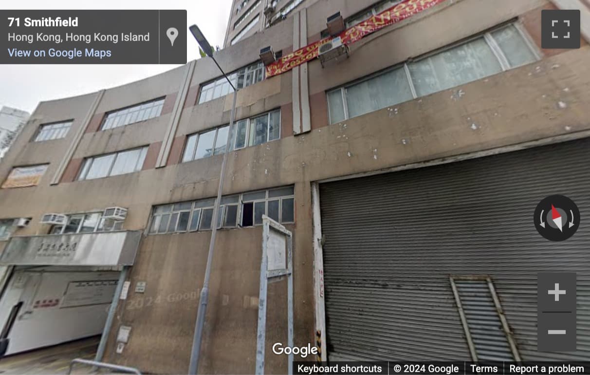 Street View image of 10/F Cheung Hing Industrial Building, 12P Smithfield Road, Hong Kong