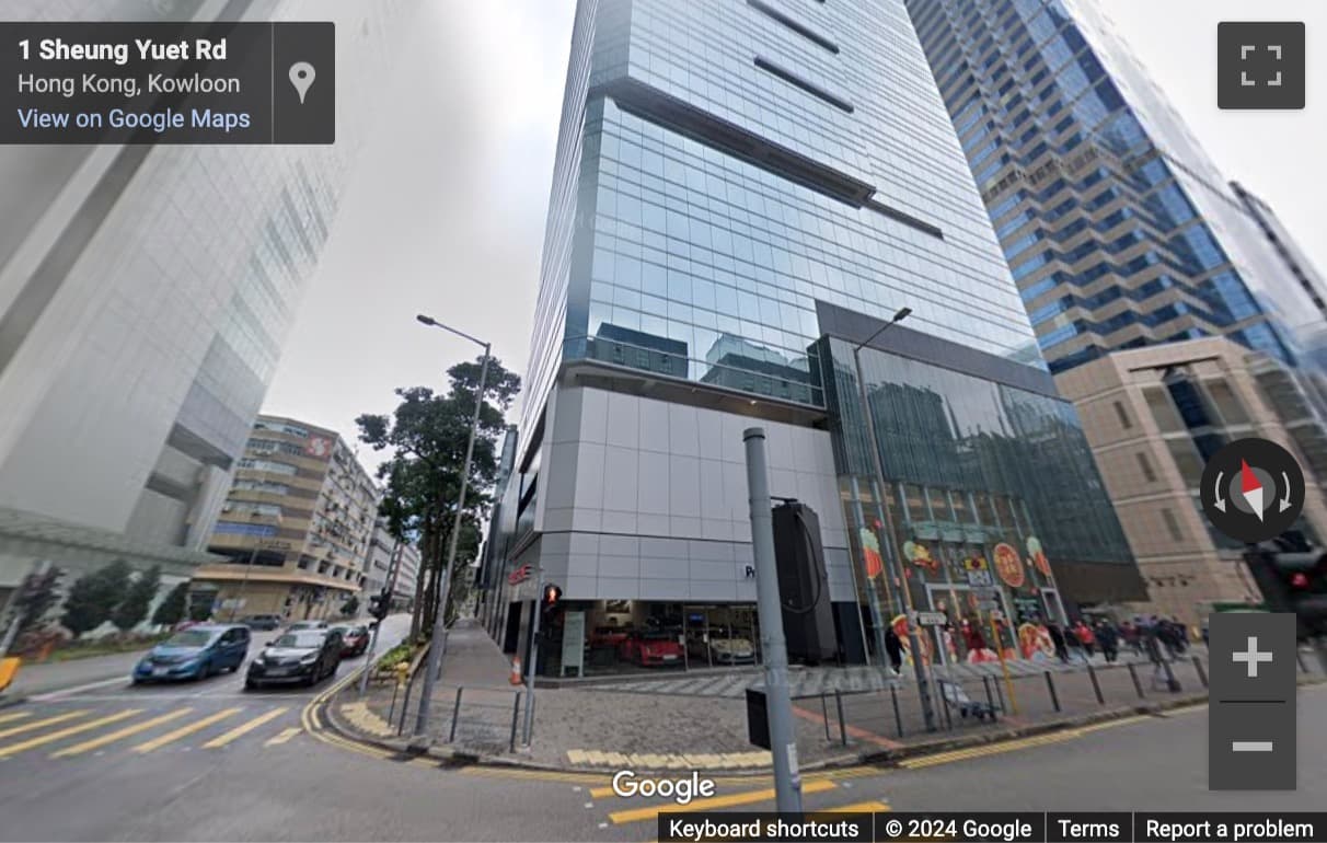 Street View image of Unit D-F, 25F YHC Tower, 1 Sheung Yuet Road, Kowloon Bay, Hong Kong