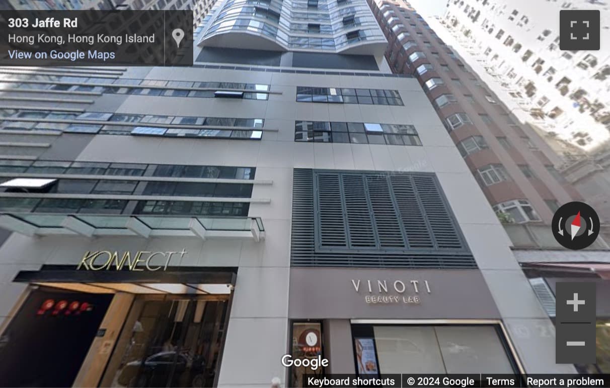 Street View image of 13F, Konnect, 303 Jaffe Road, Hong Kong