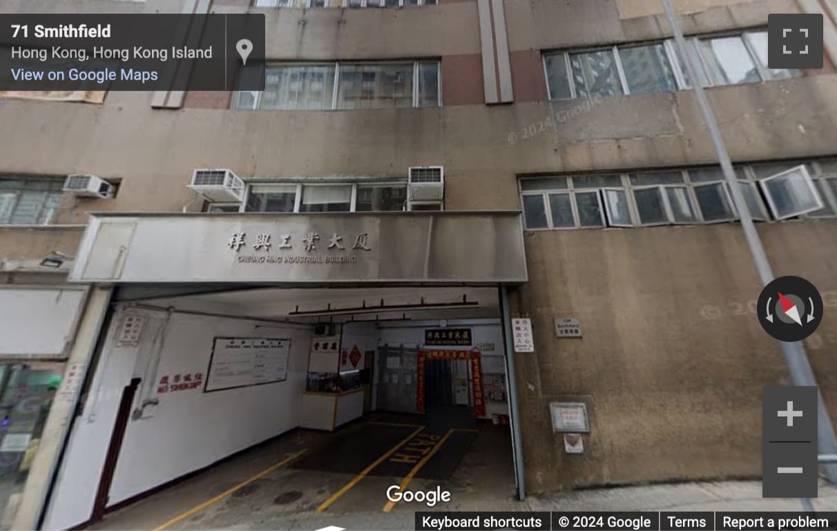 Street View image of 8/F Cheung Hing Industrial Building, 12P Smithfield Road, Hong Kong