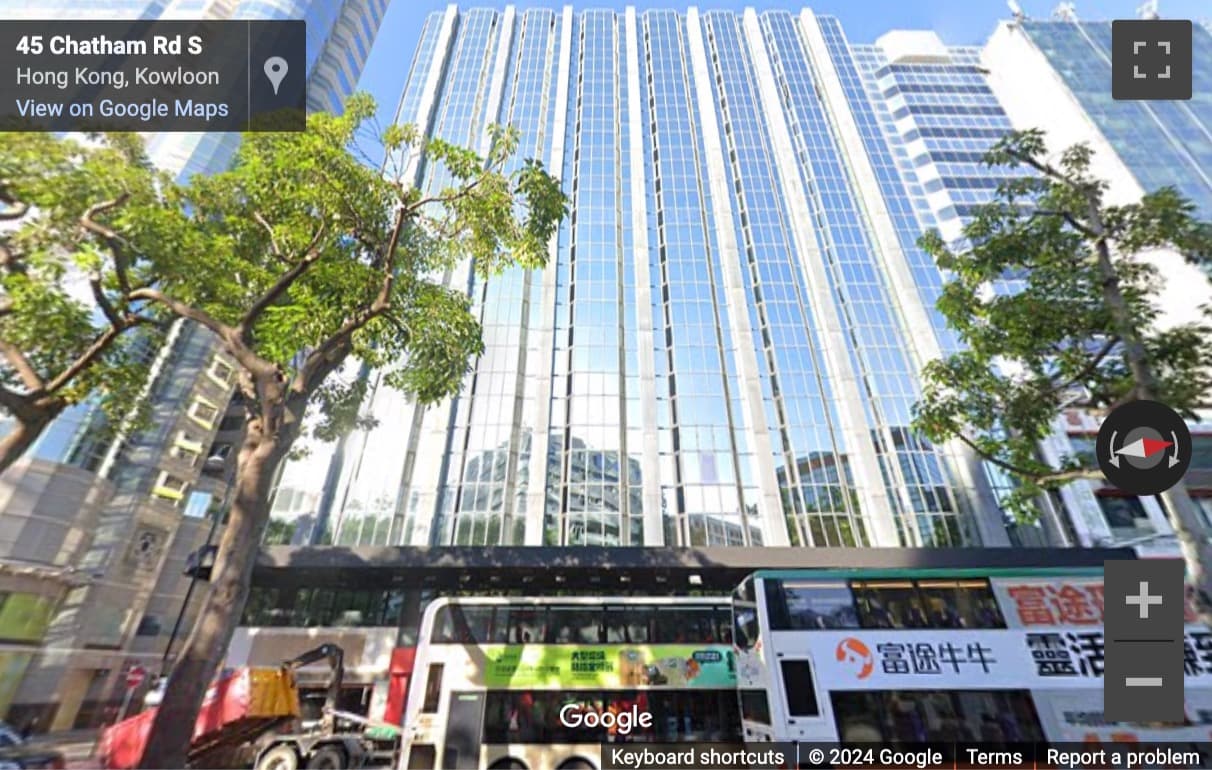 Street View image of Chevalier House, Unit 308, 3rd Floor, 45-51 Chatham Road South, Hong Kong