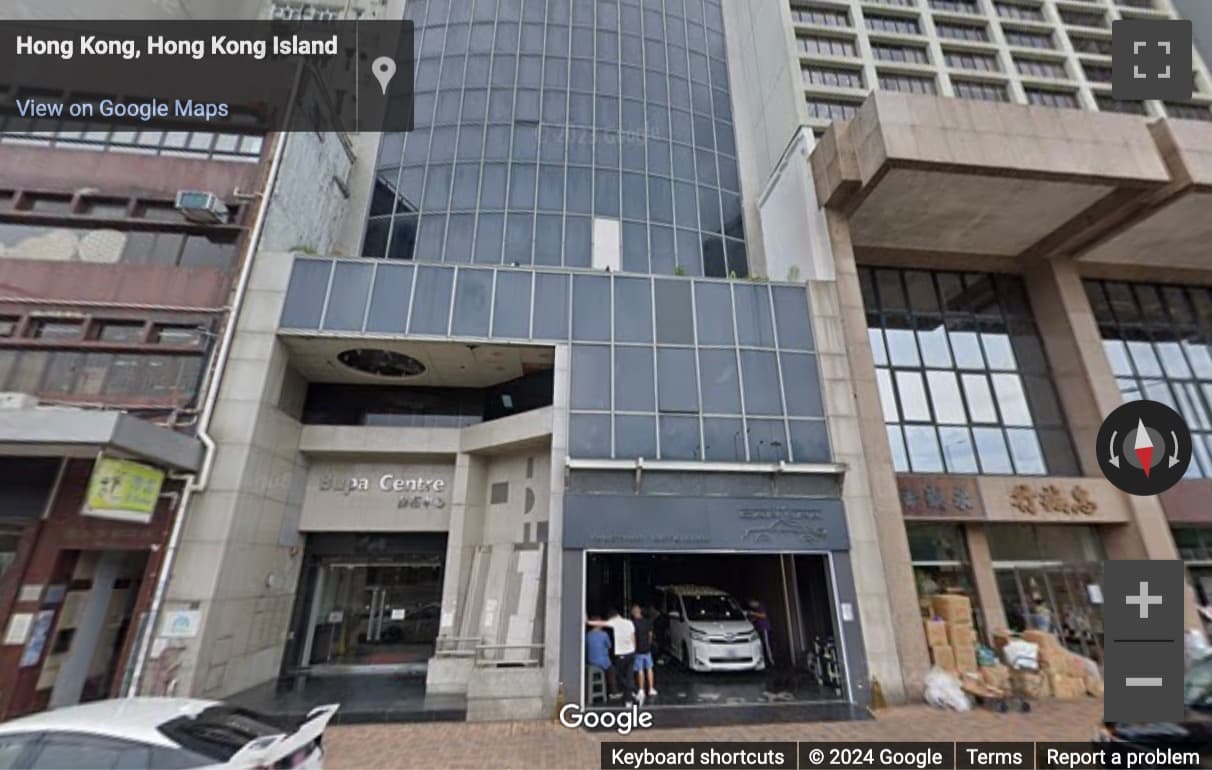 Street View image of 2/F BUPA Centre, 141 Connaught Rd West, Sai Ying Pun, Hong Kong