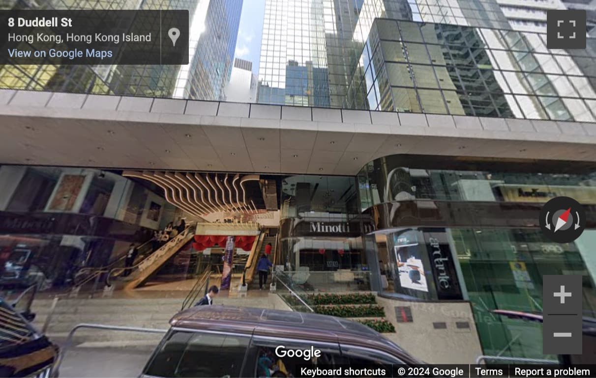 Street View image of Dina House, 3-11 Duddell Street, 5th Floor, Hong Kong