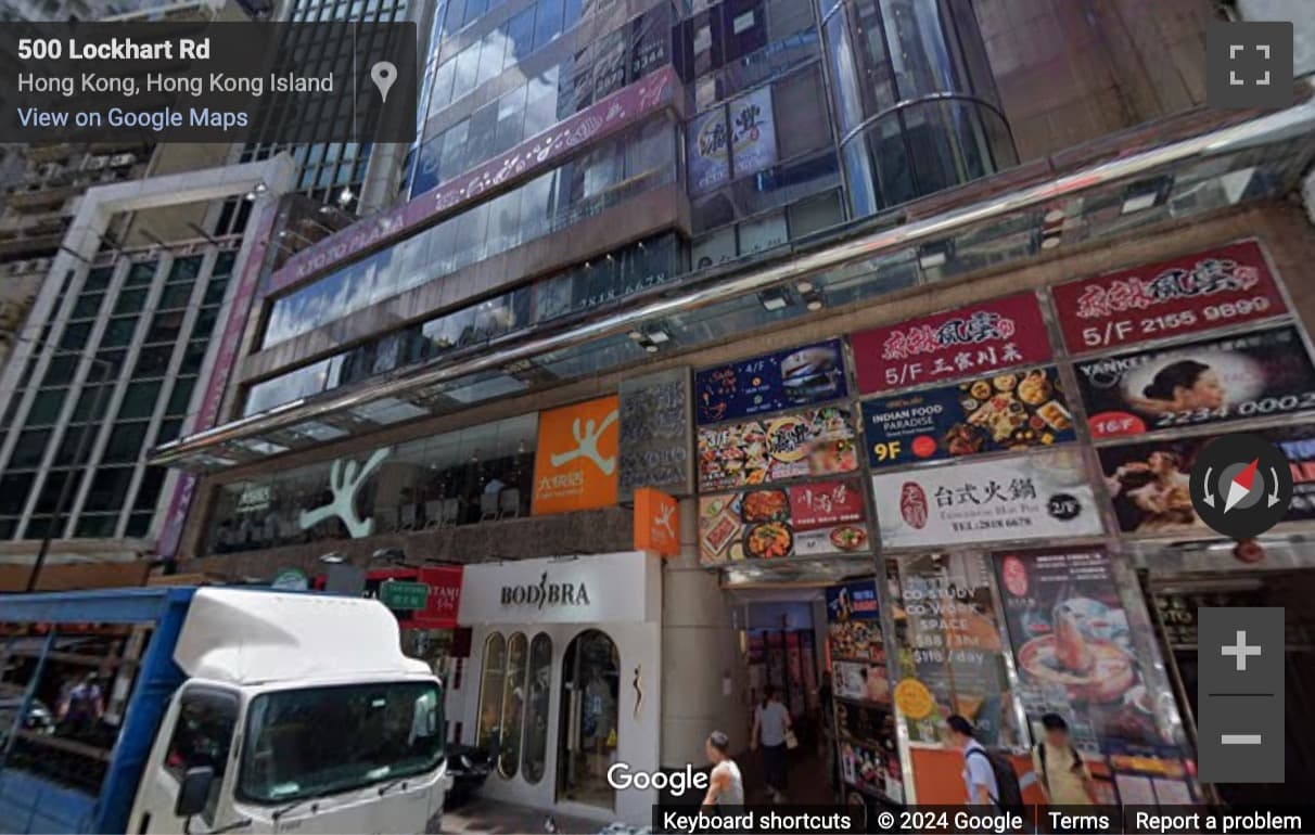 Street View image of 11th &amp12th; Floor, Kyoto Plaza, 491-499 Lockhart Road, Hong Kong