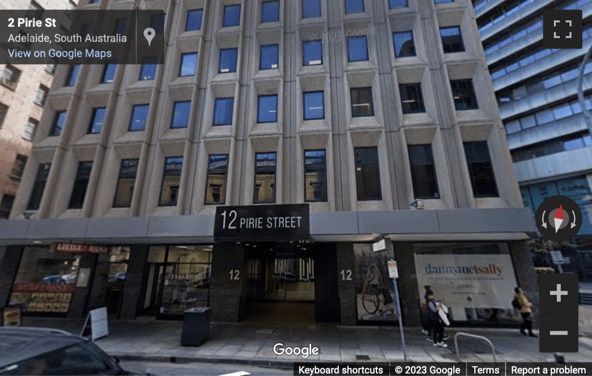 Street View image of 12 Pirie Street, Adelaide, South Australia