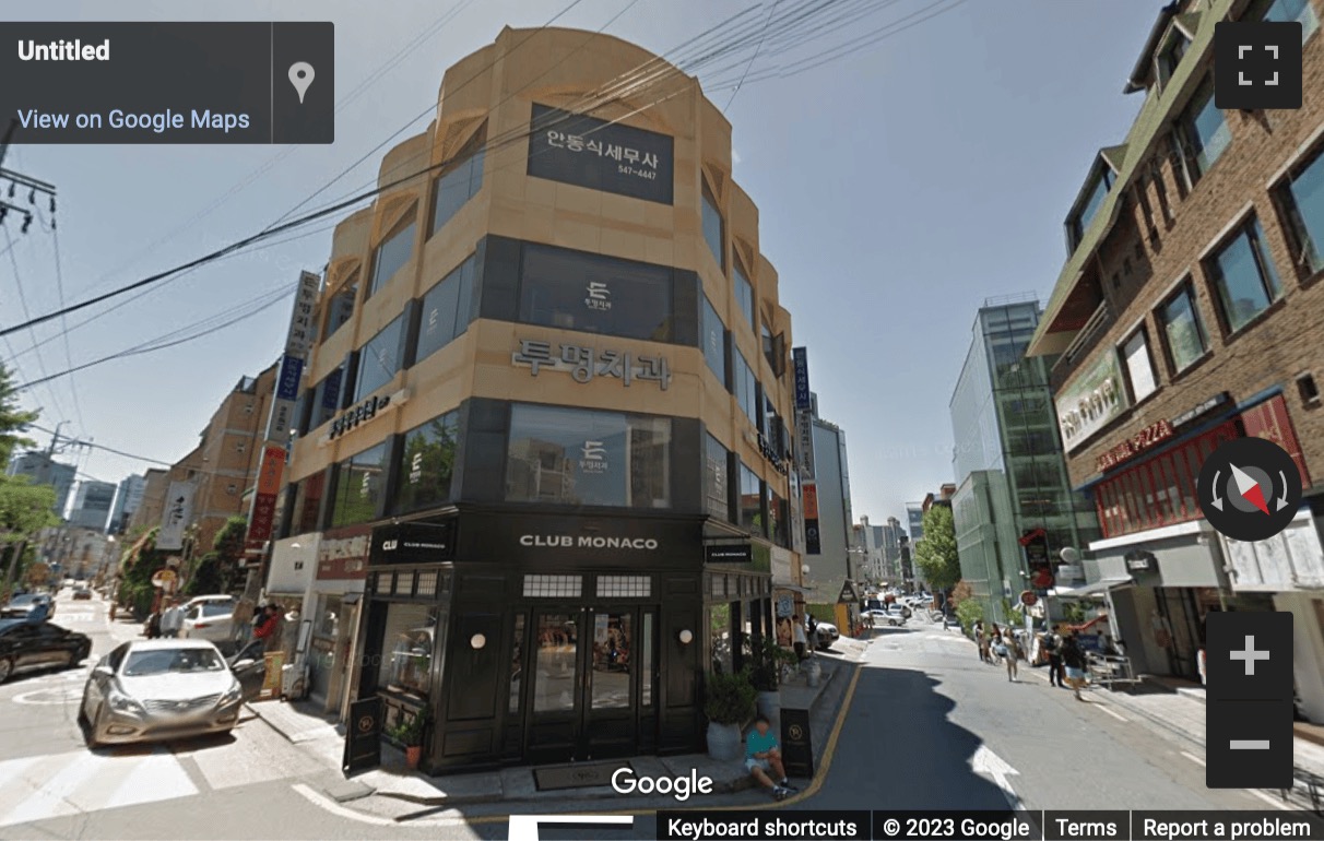 Street View image of 145, Dosan-daero, Gangnam-gu, Sinsa 1, Seoul