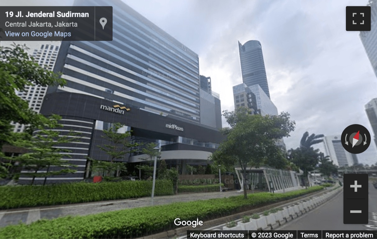 Street View image of Jalan Jenderal Sudirman No. Kav. 33A, Karet Tengsin Tanah Abang, Atria Tower, Jakarta