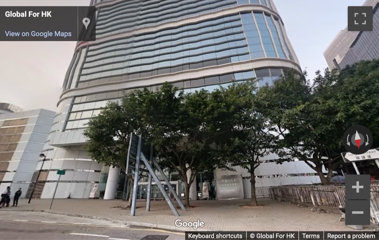 Street View image of 1 Tim Mei Avenue, Admiralty, CITIC Tower, 20th Floor, Hong Kong