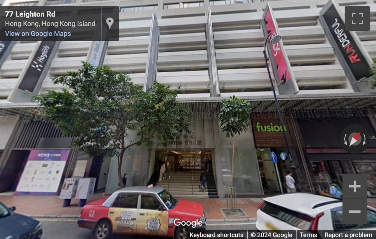 Street View image of 77 Leighton Road, Causeway Bay, 20th Floor, Leighton Centre, Hong Kong