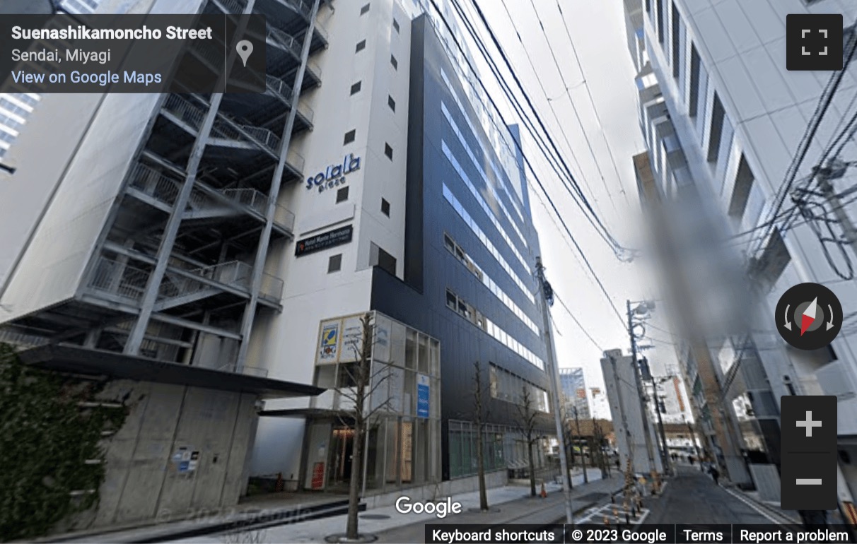 Street View image of Solala Plaza 3F, 1-2-15 Kakyoin, Aoba-ku, Sendai