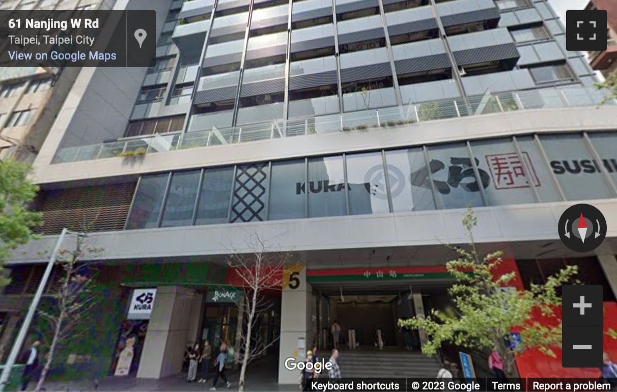 Street View image of No. 57, Nanjing West Road, 3rd & 7th Floor, Taipei