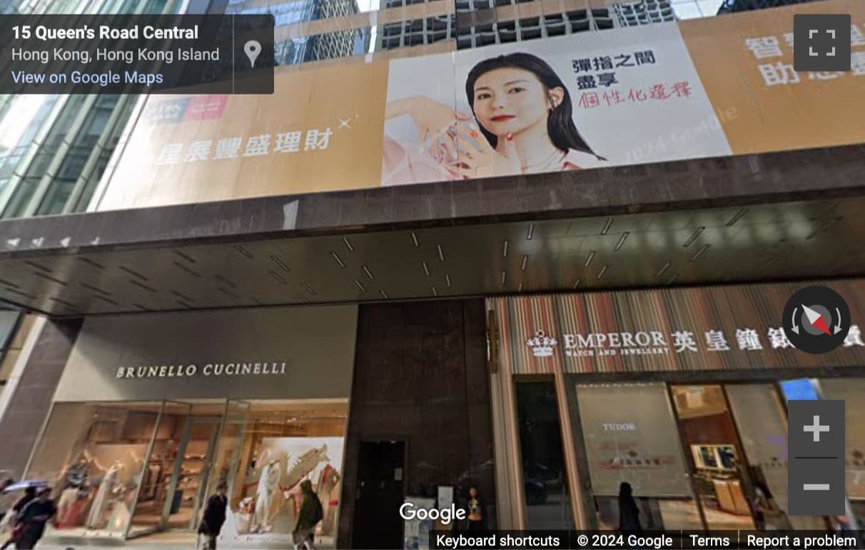 Street View image of 16-18 Queen’s Road Central, 22nd Floor, Tower 2, New World Tower, Hong Kong