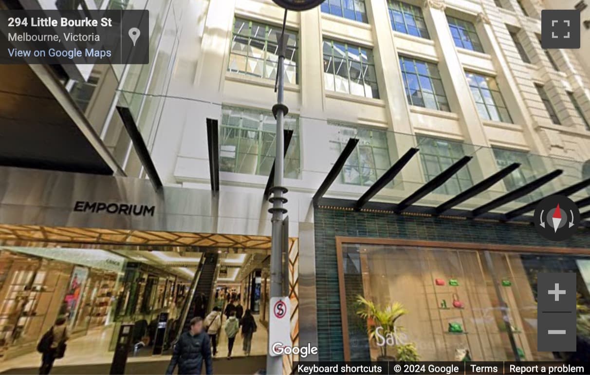 Street View image of 287 Lonsdale Street, Level 4, Melbourne, Victoria