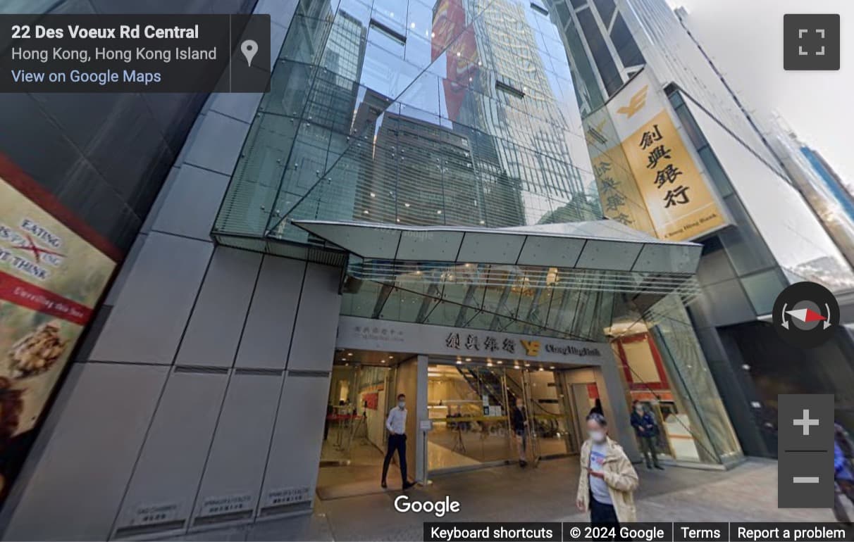 Street View image of 23/F, 28/F, One Chinachem Central, 22 Des Voeux Road Central, Hong Kong