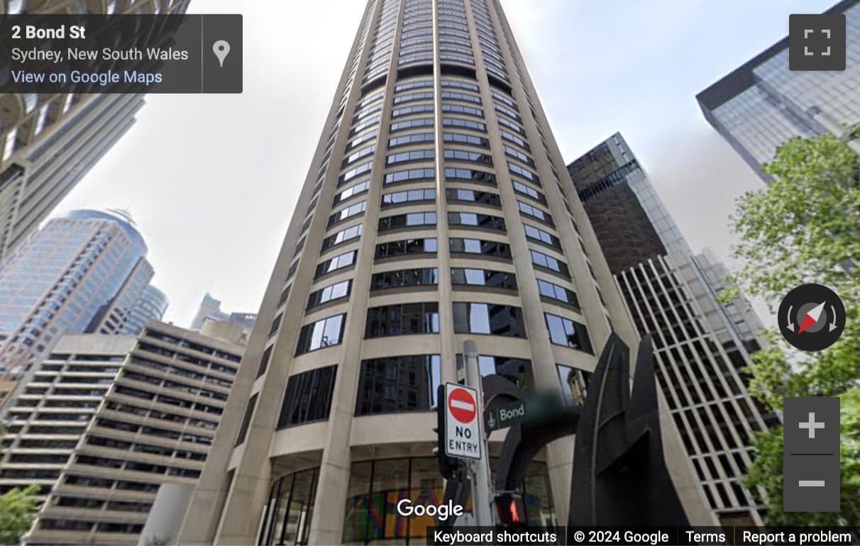 Street View image of 264 George Street (Australia Square), Level 33, Sydney, New South Wales