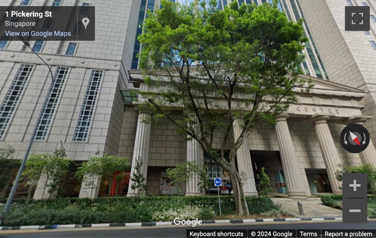 Street View image of 1 Pickering Street No. 08-01, Smartworks Great Eastern Centre, Singapore