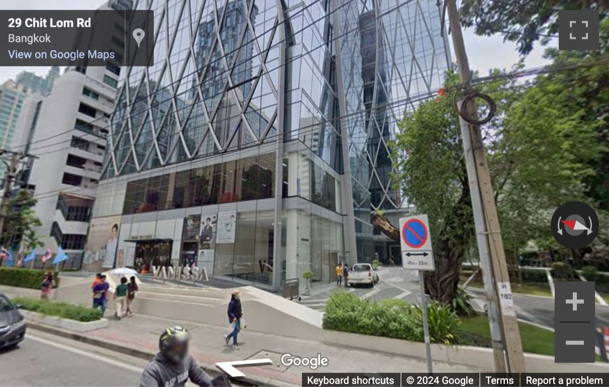 Street View image of 29 Vanissa Building, 24th Floor, Soi Chidlom, Ploenchit Road, Lumpini, Pathumwan, Bangkok